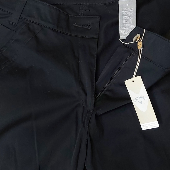 NWT Callaway Women's Black Sateen Golf Pants Size Small to Medium - Picture 5 of 7